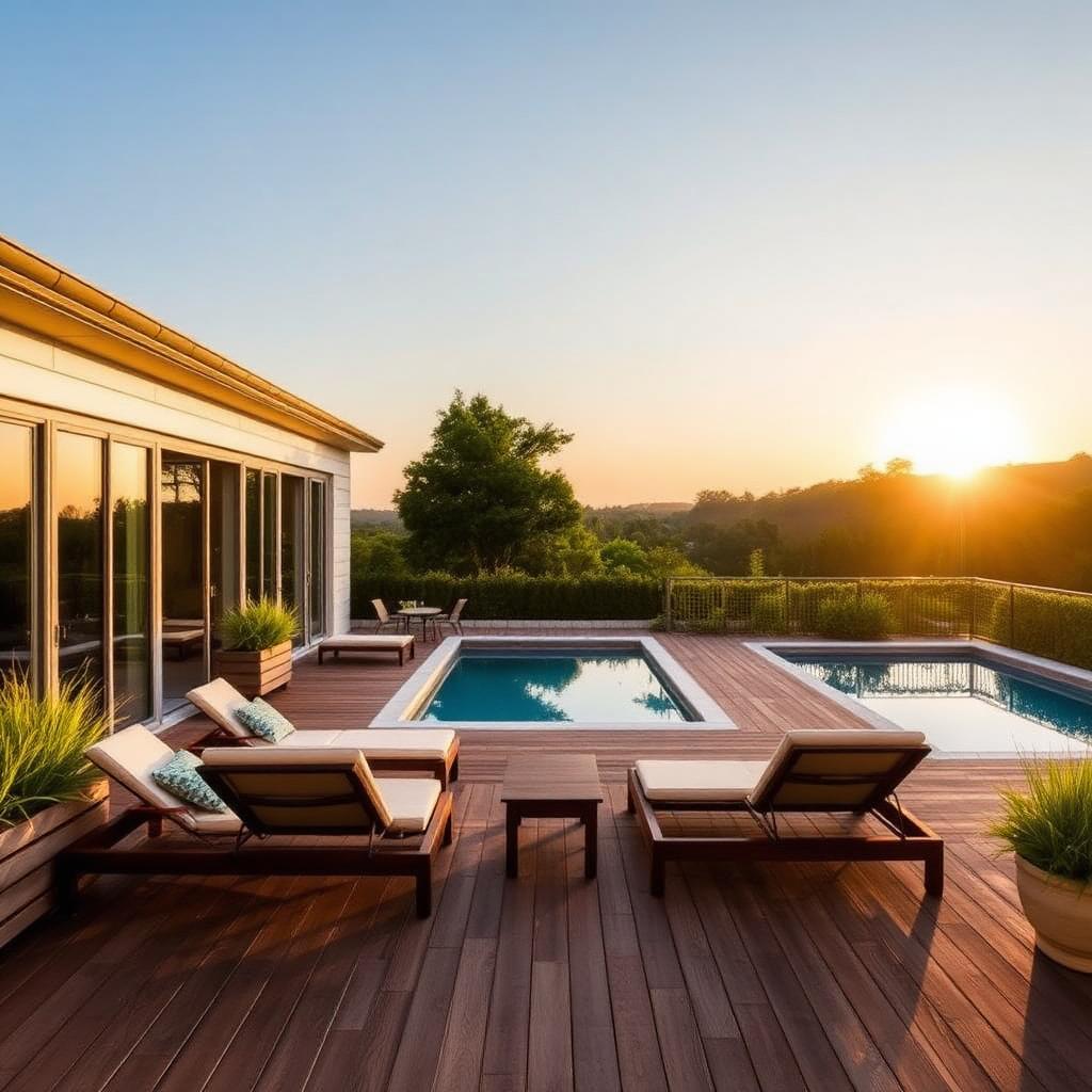 Terrace at golden hour
